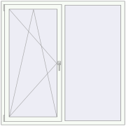 REHAU Euro 70 1570x1570 мм Білий (RAL 9016) з двох сторін
