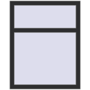 REHAU Euro 70 800x1000 мм ANTHRACITE_GREY_GLATT з двох сторін