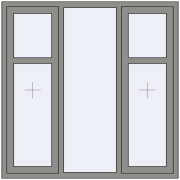 Altest Pony 375 1500x1500 мм RAL 9007 Grey aluminium з двох сторін Altest Pony 375 1500x1500 мм RAL 9007 Grey aluminium з двох сторін