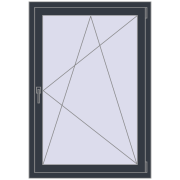 Вікна 900x1300 мм REHAU Euro 60 ANTHRACITE_GREY_STRUKTURAL з двох сторін