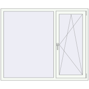 REHAU Brillant-Design 1580x1300 мм Білий (RAL 9016) з двох сторін