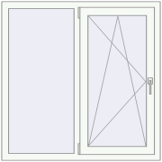 REHAU Euro 70 1150x1150 мм Білий (RAL 9016) з двох сторін
