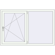 Вікна 1500x1000 мм REHAU Euro 60 Білий (RAL 9016) з двох сторін