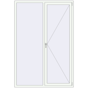 REHAU Euro 70 1500x2200 мм Білий (RAL 9016) з двох сторін REHAU Euro 70 1500x2200 мм Білий (RAL 9016) з двох сторін