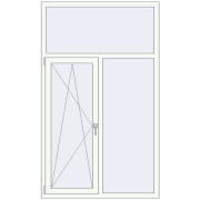 REHAU SYNEGO MD 1200x2000 мм Білий (RAL 9016) з двох сторін REHAU SYNEGO MD 1200x2000 мм Білий (RAL 9016) з двох сторін