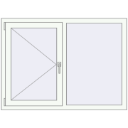 REHAU Euro 70 1300x950 мм Білий (RAL 9016) з двох сторін