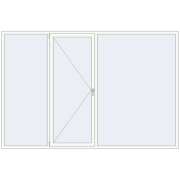 REHAU Euro 60 3000x2000 мм Білий (RAL 9016) з двох сторін