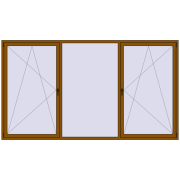 REHAU Euro 60 3200x1800 мм GOLDEN OAK з двох сторін