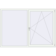 REHAU Euro 70 2150x1500 мм Білий (RAL 9016) з двох сторін