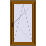REHAU Euro 70 700x1200 мм GOLDEN OAK з двох сторін