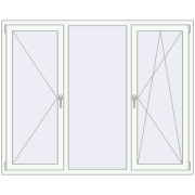 REHAU Brillant-Design 1800x1450 мм Білий (RAL 9016) з двох сторін REHAU Brillant-Design 1800x1450 мм Білий (RAL 9016) з двох сторін