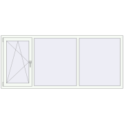 REHAU Euro 60 2300x1000 мм Білий (RAL 9016) з двох сторін REHAU Euro 60 2300x1000 мм Білий (RAL 9016) з двох сторін