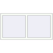 REHAU Euro 60 1330x650 мм Білий (RAL 9016) з двох сторін