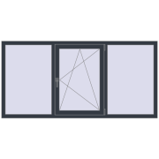 REHAU Euro 70 2025x1000 мм ANTHRACITE_GREY_STRUKTURAL з двох сторін