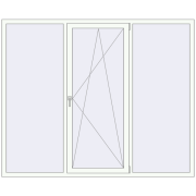 REHAU Euro 70 2200x1800 мм Білий (RAL 9016) з двох сторін
