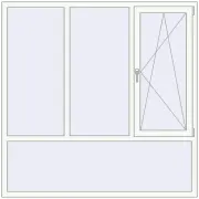 REHAU Euro 70 1800x1800 мм Білий (RAL 9016) з двох сторін REHAU Euro 70 1800x1800 мм Білий (RAL 9016) з двох сторін