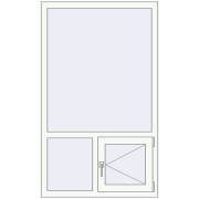 REHAU Euro 60 940x1570 мм Білий (RAL 9016) з двох сторін REHAU Euro 60 940x1570 мм Білий (RAL 9016) з двох сторін