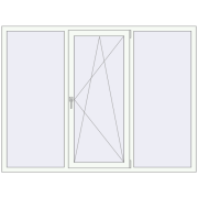 Вікна 2000x1499 мм REHAU Euro 70 Білий (RAL 9016) з двох сторін