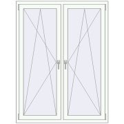 REHAU Brillant-Design 1330x1660 мм Білий (RAL 9016) з двох сторін