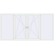 REHAU Euro 70 3200x1600 мм Білий (RAL 9016) з двох сторін