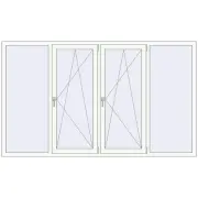 REHAU Euro 60 2450x1450 мм Білий (RAL 9016) з двох сторін