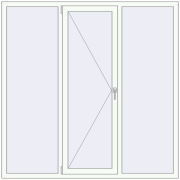 REHAU Brillant-Design 1800x1800 мм Білий (RAL 9016) з двох сторін REHAU Brillant-Design 1800x1800 мм Білий (RAL 9016) з двох сторін