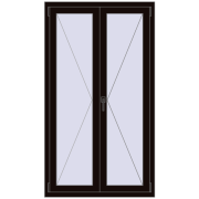 Вікна 940x1670 мм REHAU Euro 70 BLACK_BROWN з двох сторін Вікна 940x1670 мм REHAU Euro 70 BLACK_BROWN з двох сторін