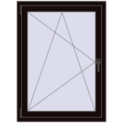 REHAU Euro 60 900x1200 мм BLACK_BROWN з двох сторін
