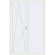 REHAU SYNEGO MD 1500x2300 мм Білий (RAL 9016) з двох сторін REHAU SYNEGO MD 1500x2300 мм Білий (RAL 9016) з двох сторін