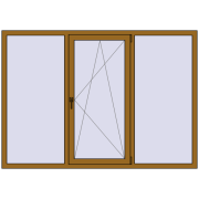 REHAU Euro 70 2040x1440 мм LIGHT_OAK з двох сторін REHAU Euro 70 2040x1440 мм LIGHT_OAK з двох сторін