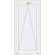 REHAU Euro 60 700x1450 мм Білий (RAL 9016) з двох сторін