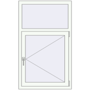 REHAU SYNEGO MD 780x1300 мм Білий (RAL 9016) з двох сторін