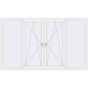 REHAU Euro 70 2500x1500 мм Білий (RAL 9016) з двох сторін