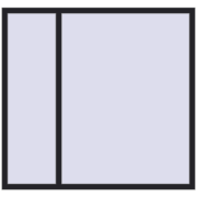 Вікна 1700x1600 мм REHAU Euro 70 BLACK_ULTI-MATT з двох сторін