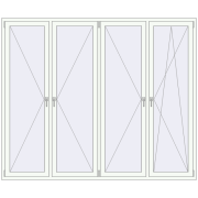 REHAU Brillant-Design 2450x2040 мм Білий (RAL 9016) з двох сторін REHAU Brillant-Design 2450x2040 мм Білий (RAL 9016) з двох сторін