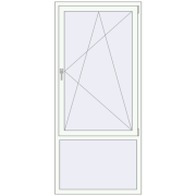 REHAU Euro 70 920x2040 мм Білий (RAL 9016) з двох сторін
