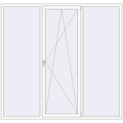 REHAU Euro 60 2300x2200 мм Білий (RAL 9016) з двох сторін