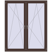 Altest Pony 375 1500x1800 мм RAL 8017 Chocolate brown з двох сторін