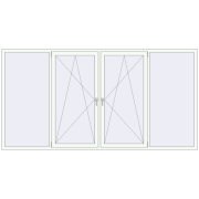 REHAU Euro 70 3100x1600 мм Білий (RAL 9016) з двох сторін