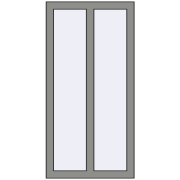 Altest Pony 375 600x1200 мм RAL 9007 Grey aluminium з двох сторін