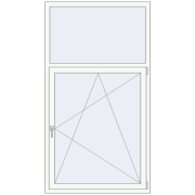 REHAU Euro 70 1100x2000 мм Білий (RAL 9016) з двох сторін