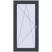 Вікна 700x1450 мм REHAU SYNEGO MD ANTHRACITE_GREY_STRUKTURAL з двох сторін