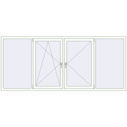 REHAU Euro 60 2760x1200 мм Білий (RAL 9016) з двох сторін