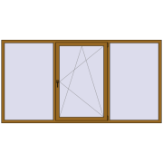 REHAU Euro 60 2700x1400 мм LIGHT_OAK з двох сторін