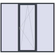 REHAU Euro 60 2470x2260 мм ANTHRACITE_GREY_STRUKTURAL з двох сторін