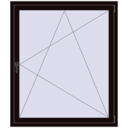 REHAU Euro 70 1200x1400 мм BLACK_BROWN з двох сторін