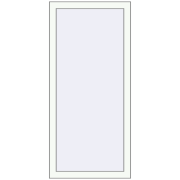 REHAU Euro 60 550x1300 мм Білий (RAL 9016) з двох сторін