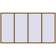 REHAU Euro 60 3600x2000 мм GOLDEN OAK з двох сторін