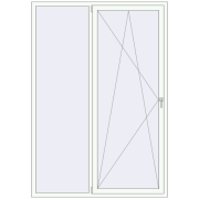 Вікна 1600x2300 мм REHAU Brillant-Design Білий (RAL 9016) з двох сторін
