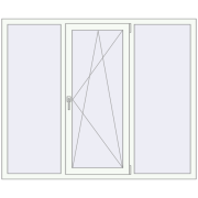 REHAU Euro 60 1700x1400 мм Білий (RAL 9016) з двох сторін REHAU Euro 60 1700x1400 мм Білий (RAL 9016) з двох сторін
